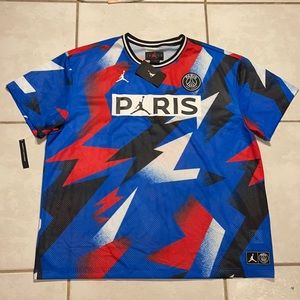 JORDAN Paris Saint-Germain Mesh Short-Sleeve Top